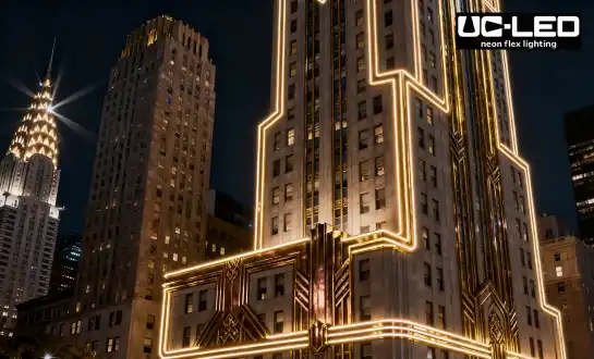 What are the benefits of using LED Neon Flex for contour lighting instead of LED strips?